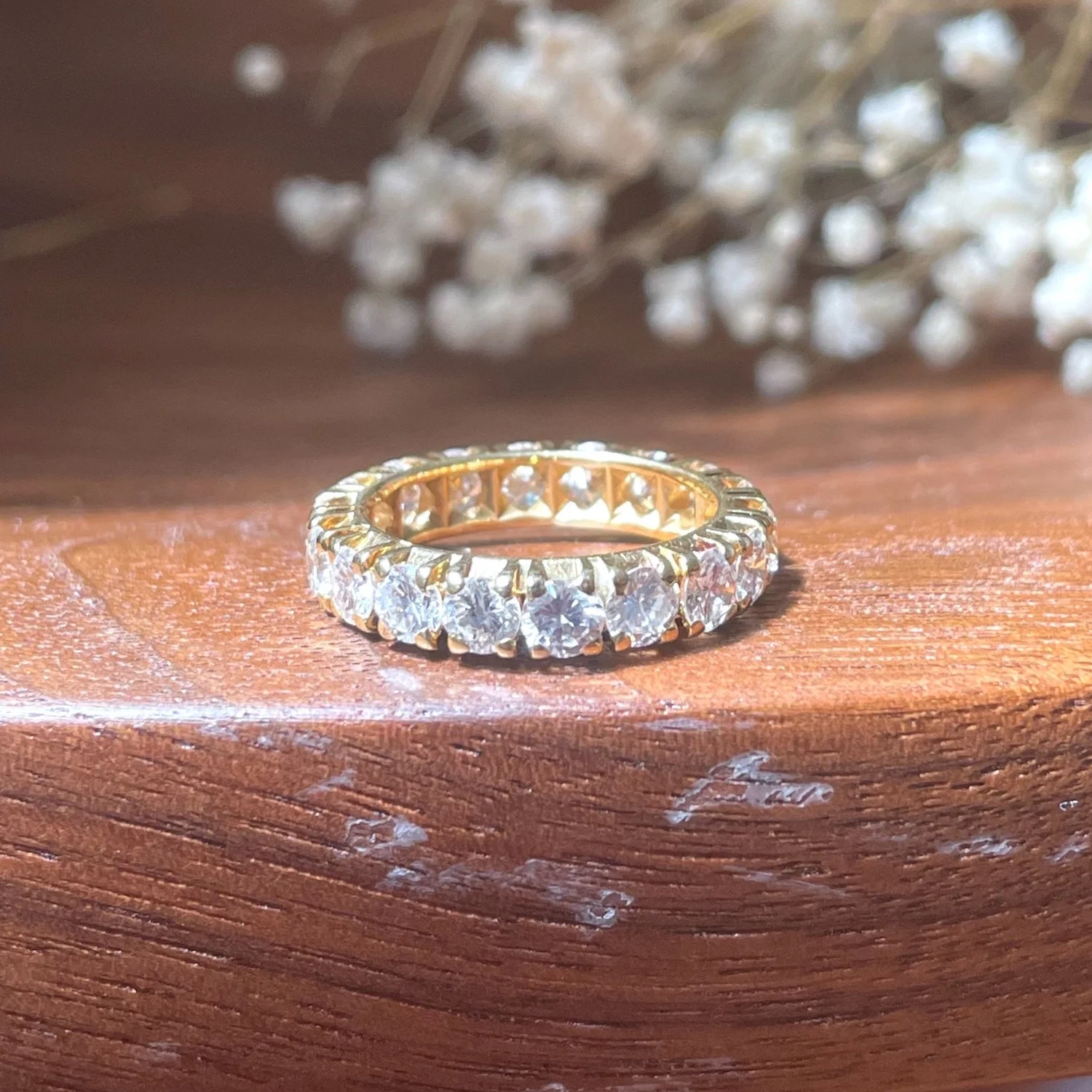 Alliance tour complet en or jaune et diamants T51,5 — Bijoux Anciens Paris  E-shop de Bijoux Anciens Vintage de luxe