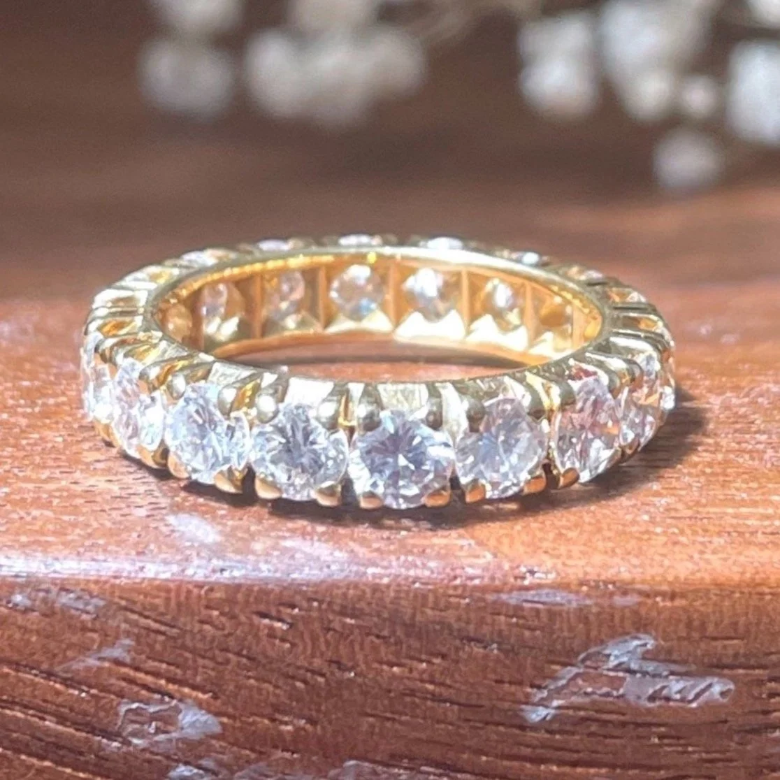 Alliance tour complet en or jaune et diamants T51,5