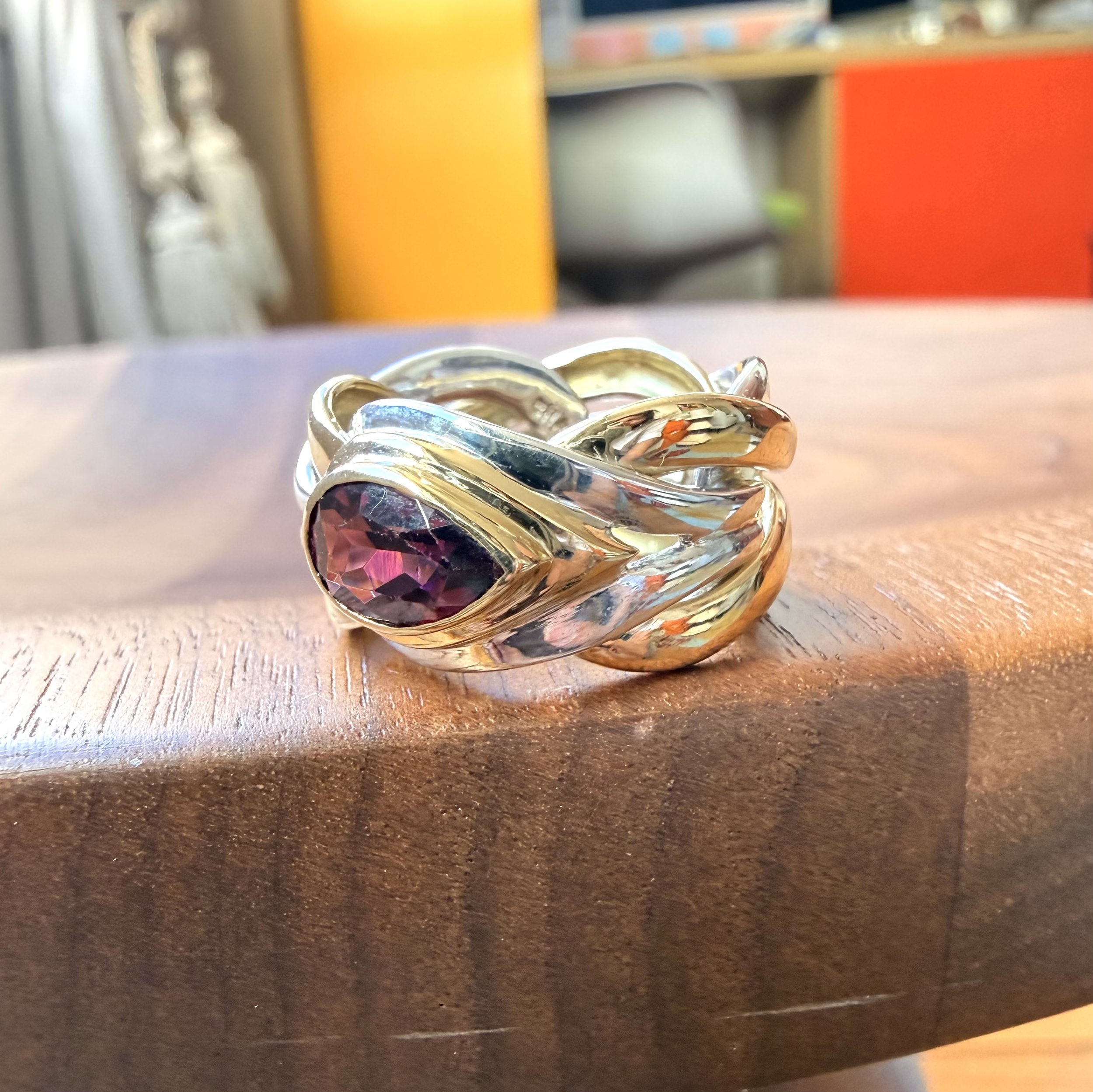 ADR3041-Christofle-Bague-or-jaune-argent-amethyste-poire-rare-signee-poiconnee-bague-vintage5.jpeg
