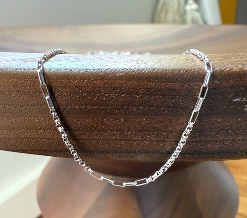 Collier pendentif perle noire de Tahiti et tanzanite : argent