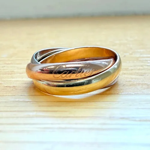 Bague Vintage Dorée – Motifs Géométriques, Taille 53