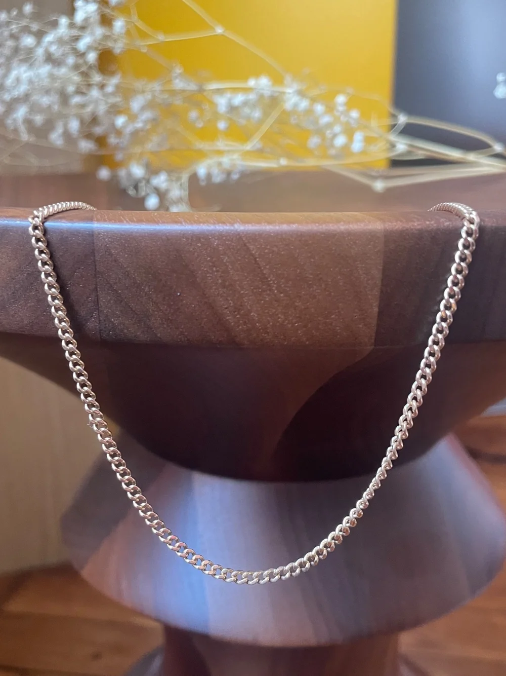 Collier Sautoir Vintage En Métal Doré - Maille Gourmette Légère, Très Bon état - Bijou Femme