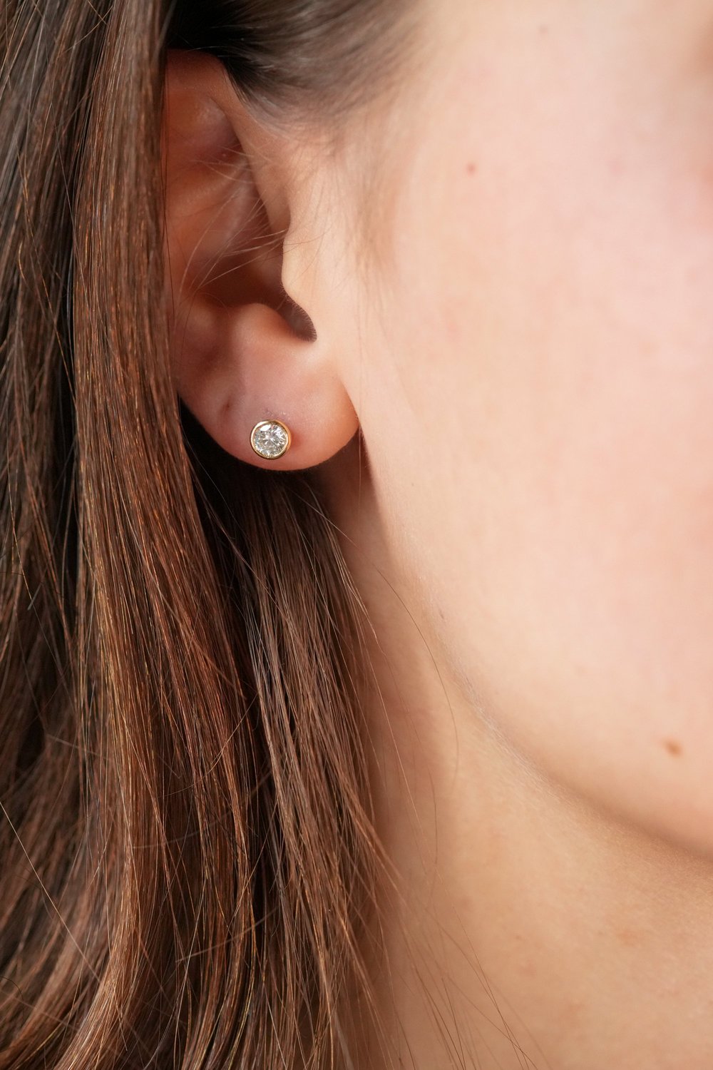 Boucles D'Oreilles Or Gris 750/18k Diamants 0.35ct - Bijou Occasion Rénové