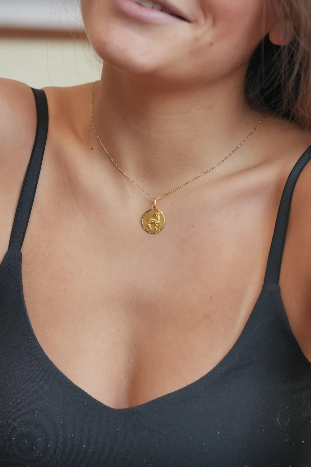 Pendentif Signe Astrologique Bélier Plaqué Or - Vintage, Bon état Général, Occasion