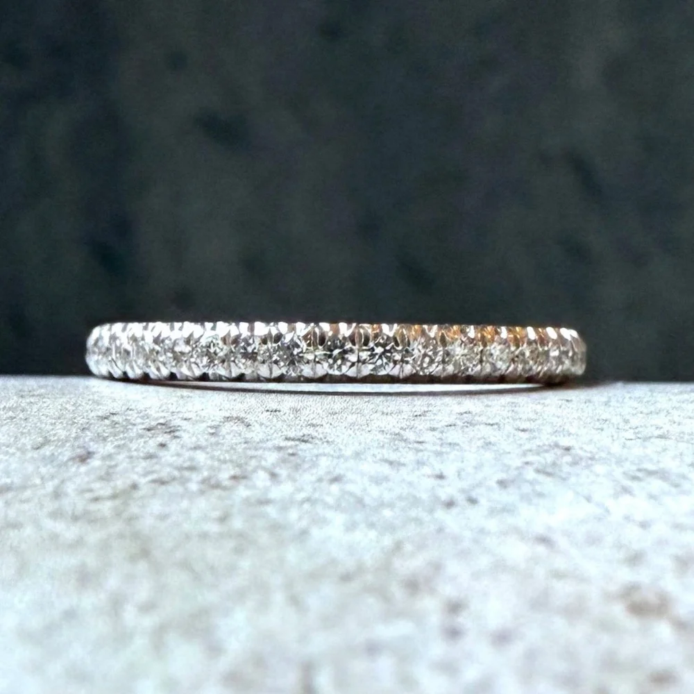 Alliance Diamantée 4 Mm Plaqué Or 18k – Taille 52 – Neuf Avec étiquettes – Vintage – Made In France