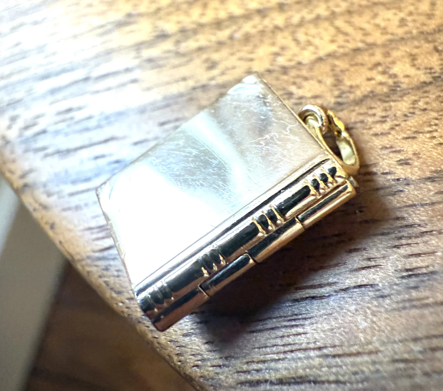 Pendentif Religieux Notre Père En Argent 925 - Vintage, Fait Main - Poids 5,91g - Occasion