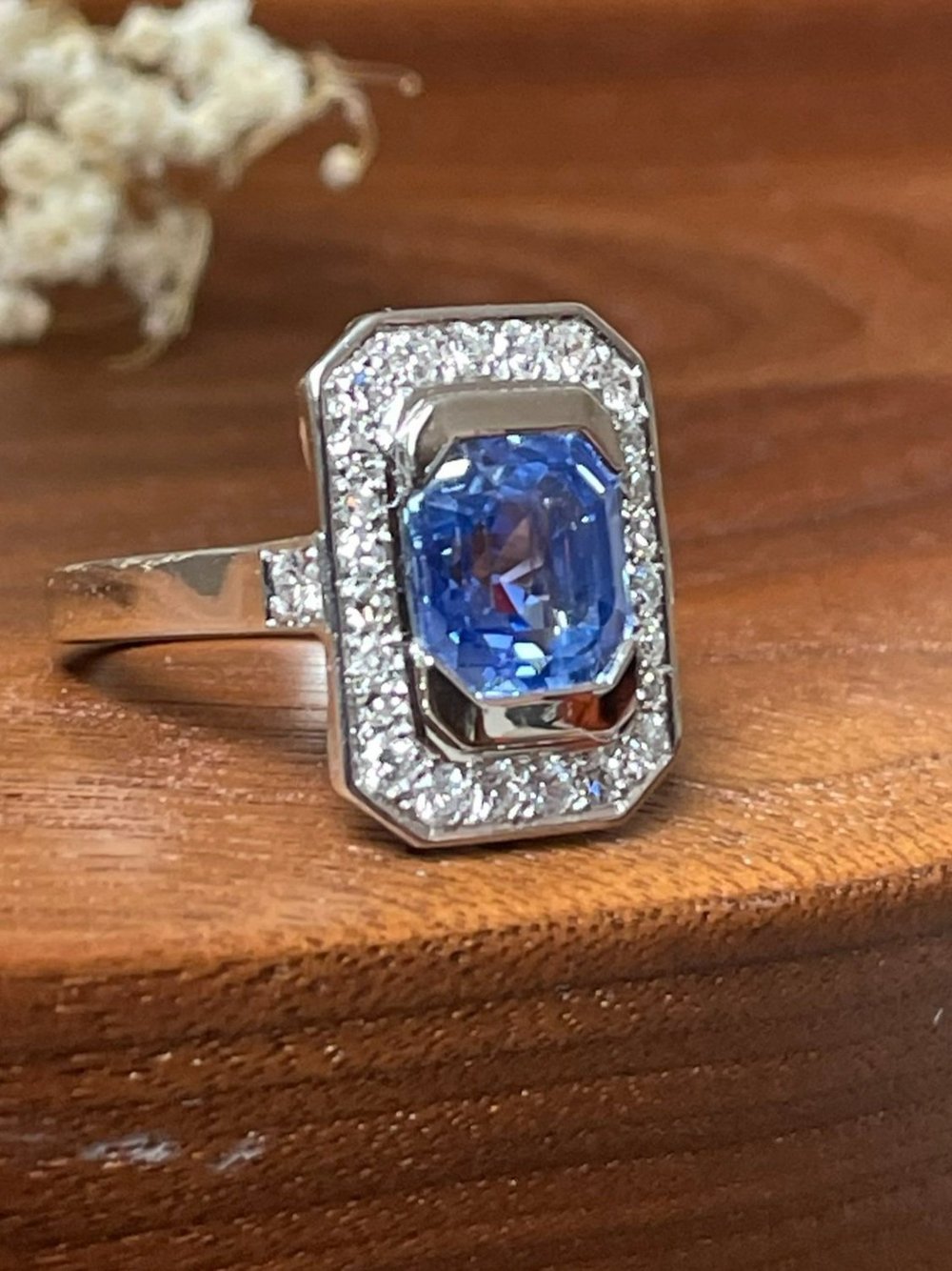 Bague Vintage Bague Saphir Joaillerie Bague Art Deco Au Style