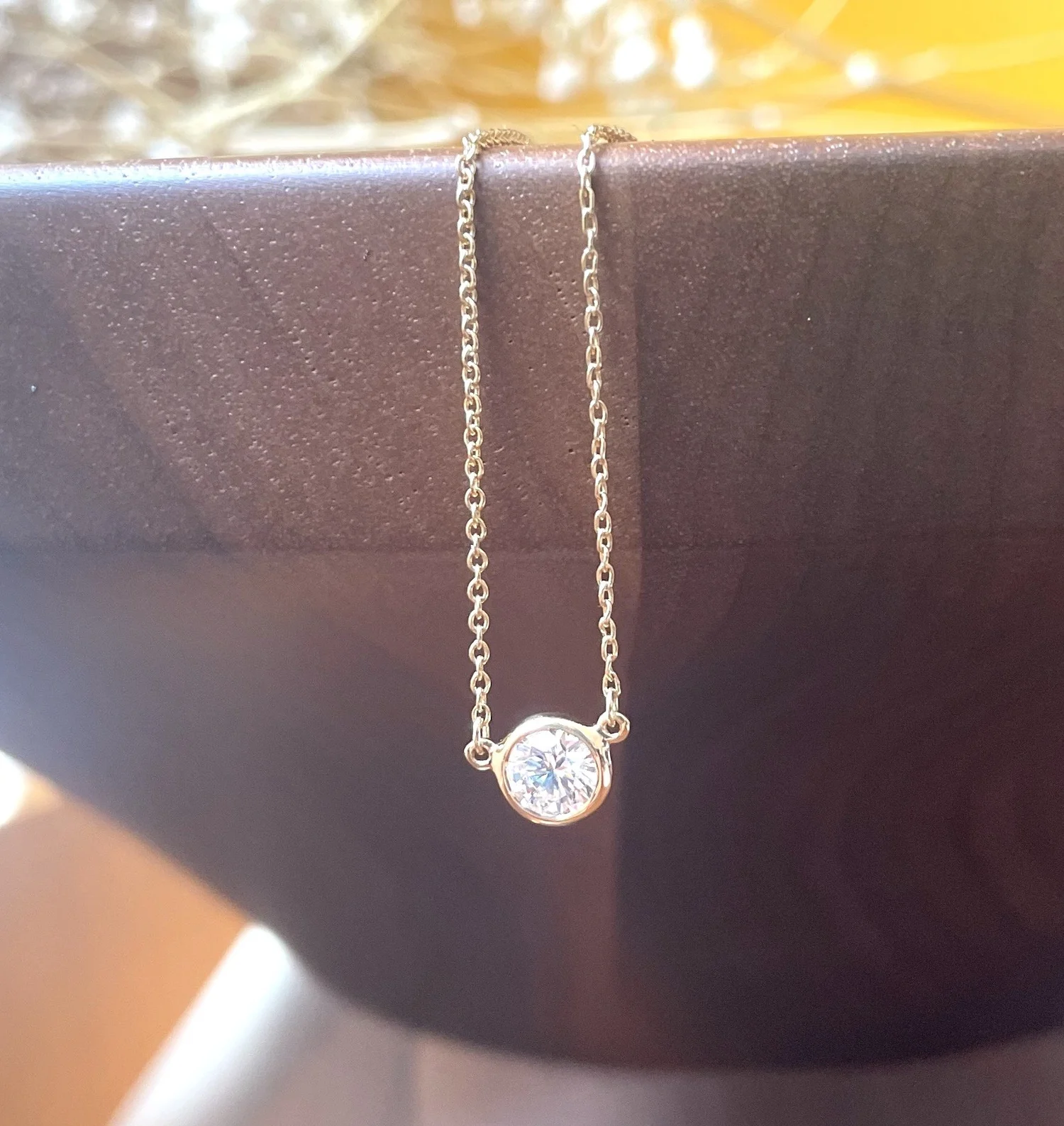 Diamond Pendentif Diamant Tiffany Pendentif à Diamant Solitaire