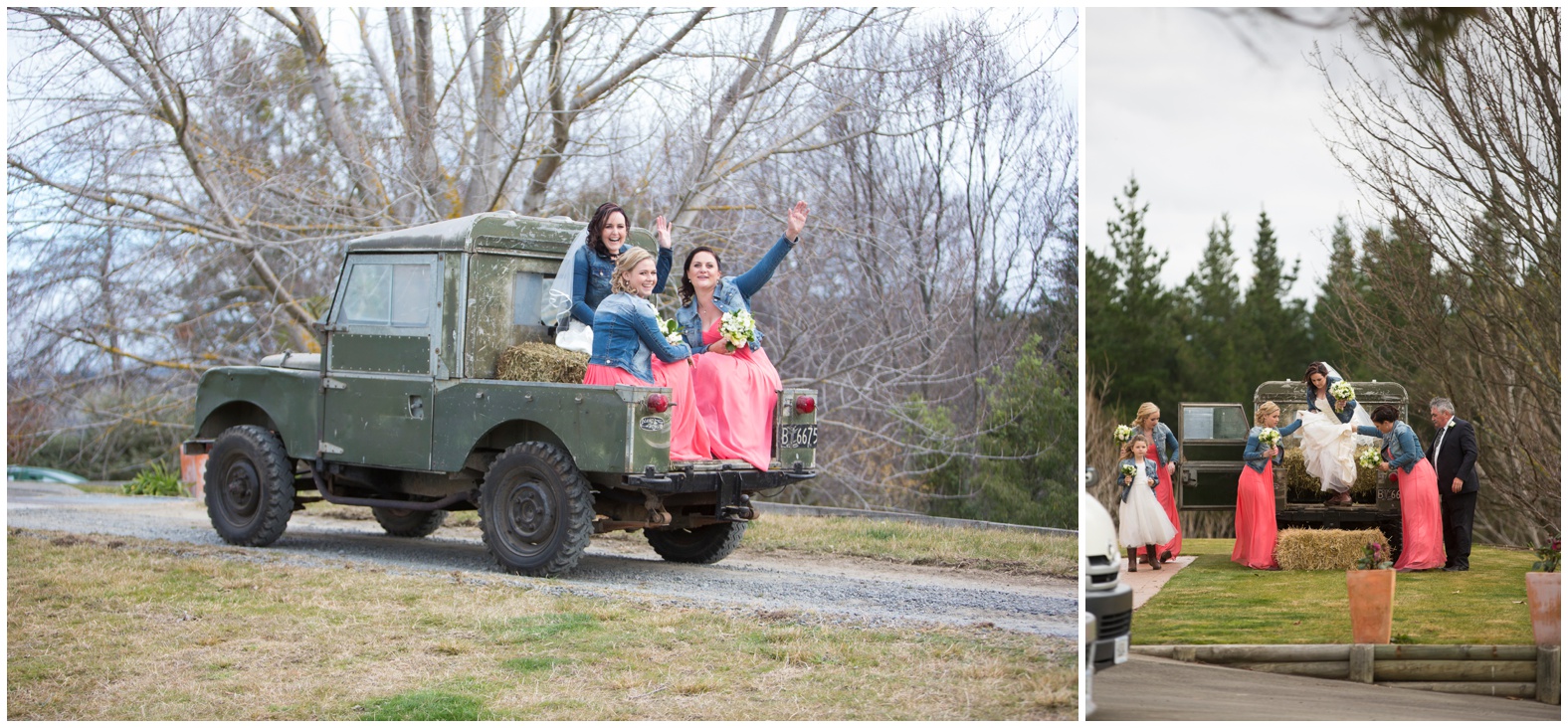 arrival of bride on landrover nz