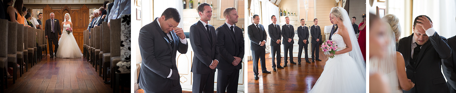 We definitely want to remember seeing the bride walk down the aisle, but seeing the groom's reaction to that can be equally special.