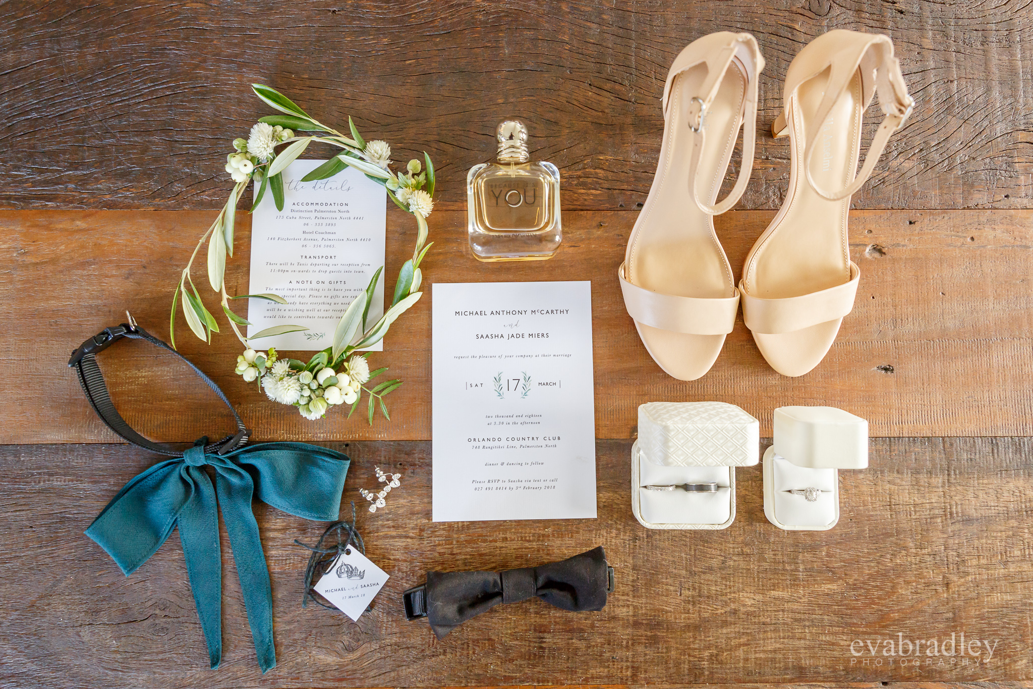 flat lay palmerston north weddings