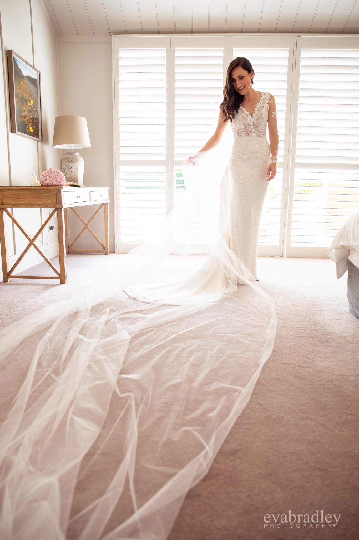 cathedral length veil Hawkes bay weddings nz