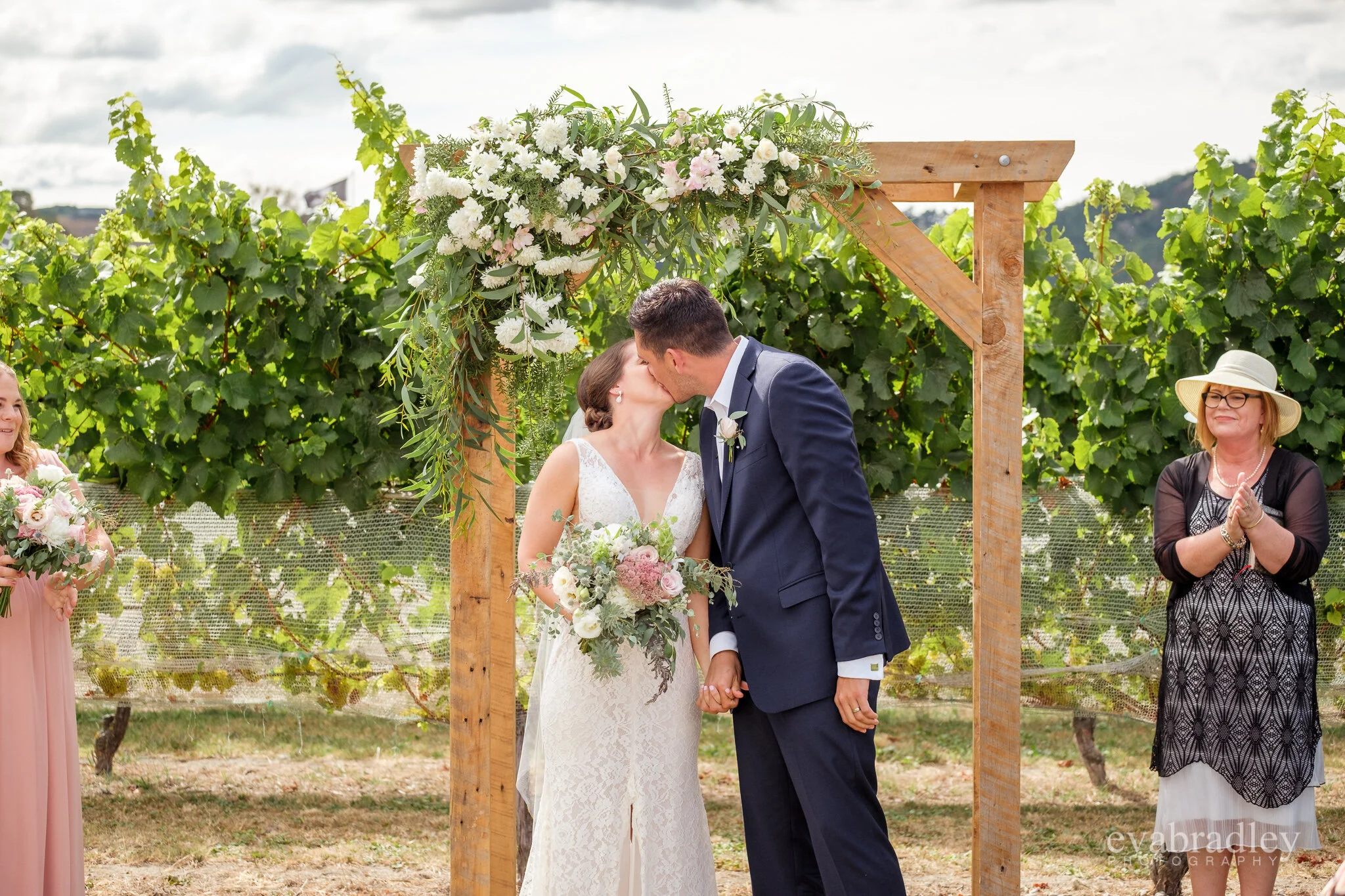 wooden wedding arch hawkes bay