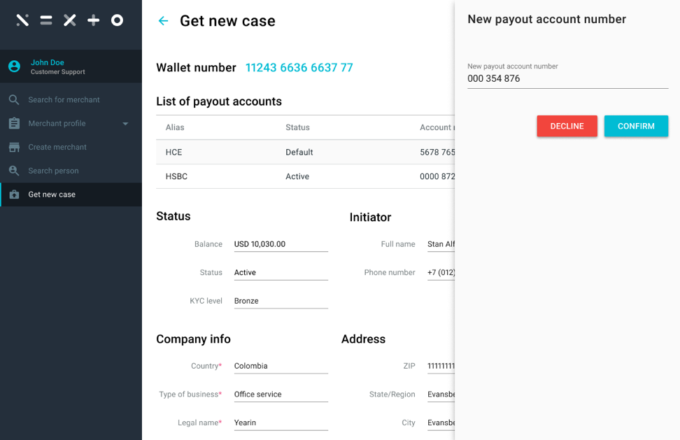 Payout Accounts Approvals from Merchant Wallet — OpenWay Group official