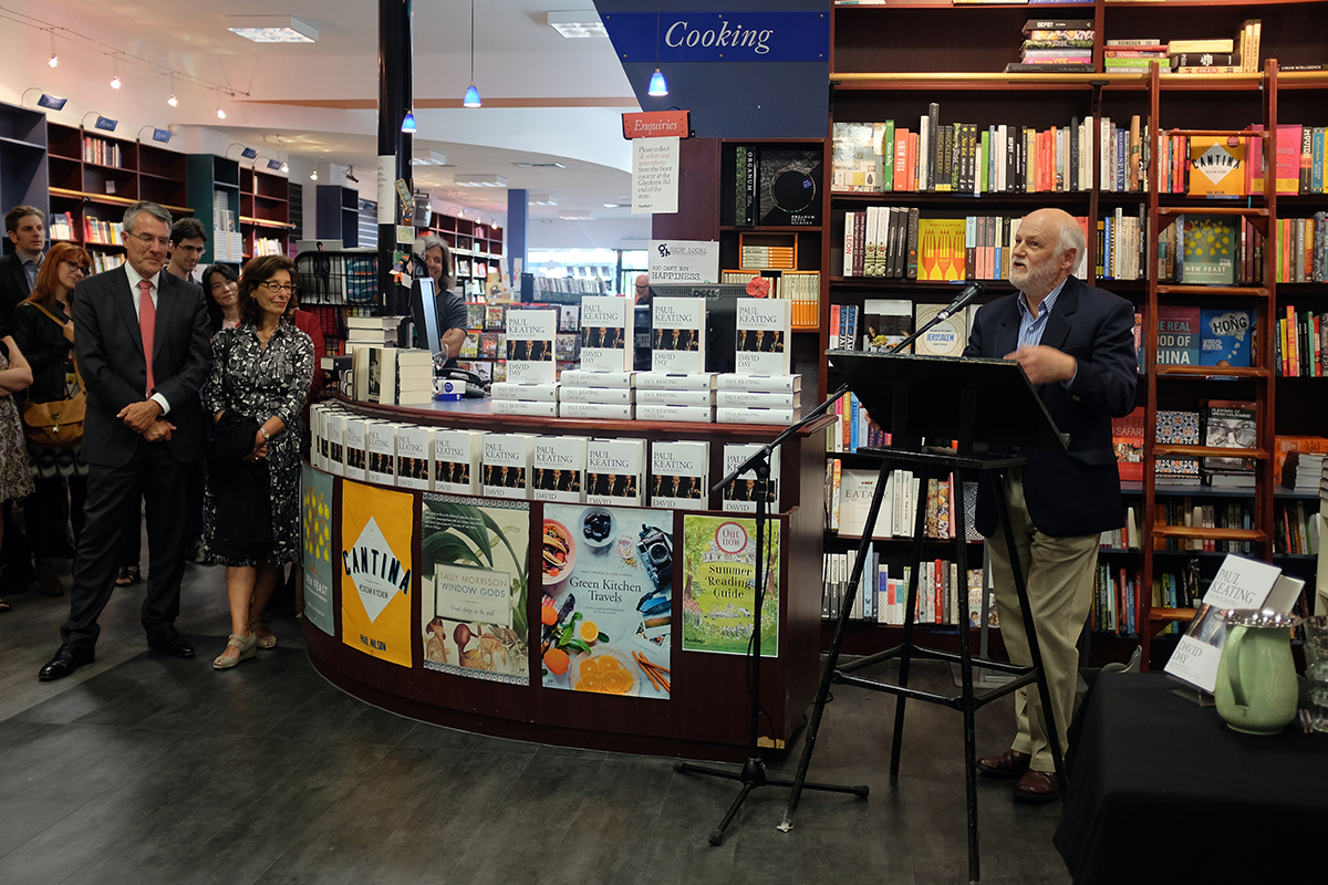 Author David Day at the launch of Paul Keating: The Biography.