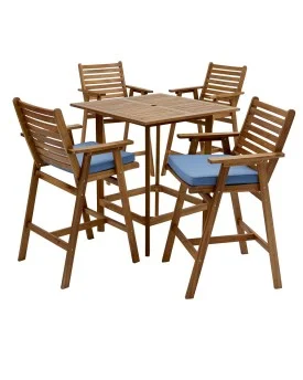 DEL TERRA 5 PIECE TIMBER BAR SETTING