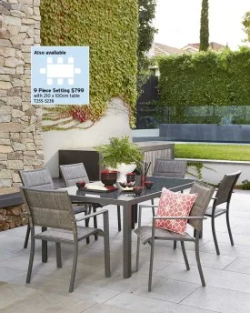 Del terra harper 7 piece aluminium padded sling setting