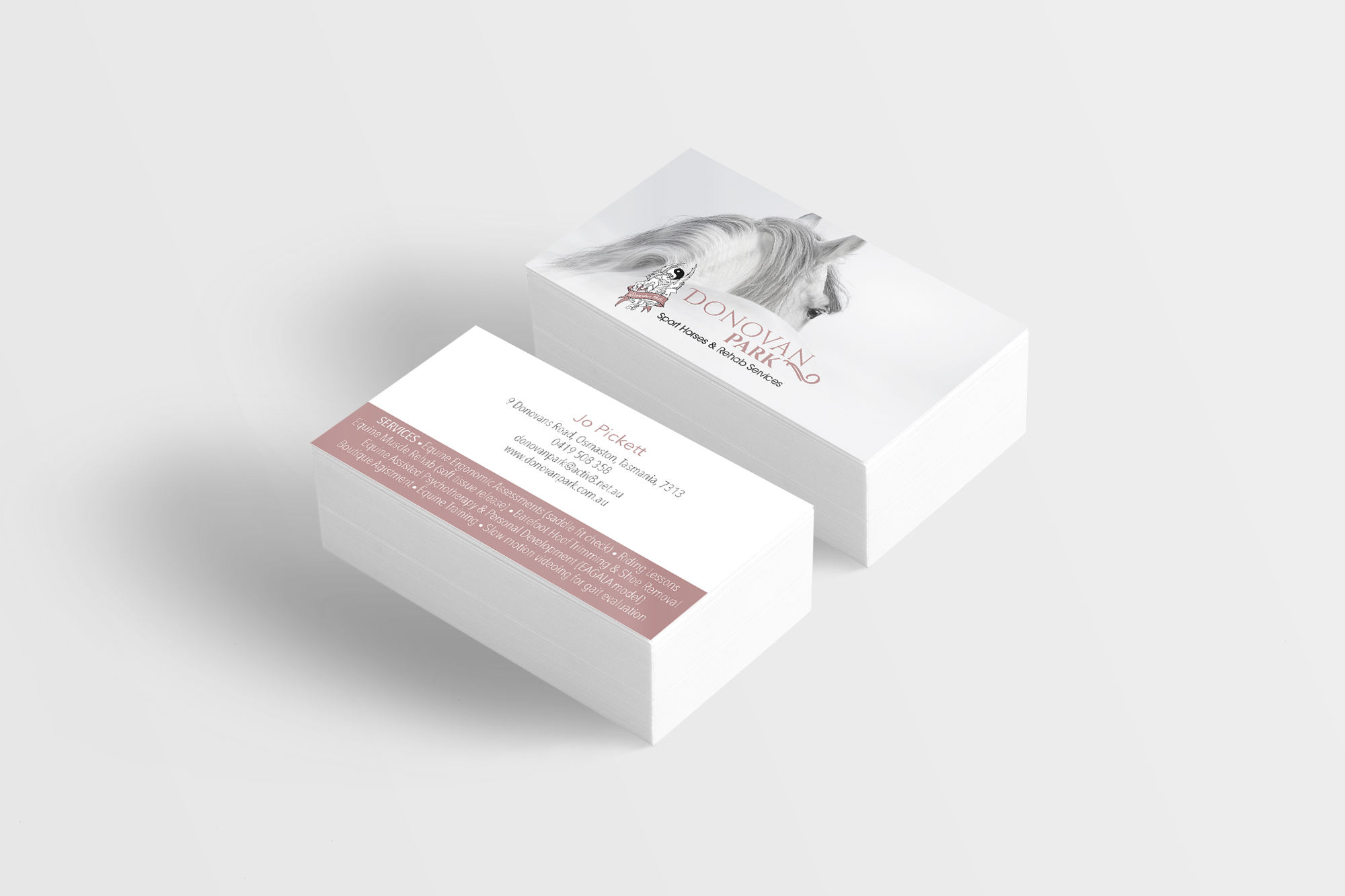 Donovan Park Sport Horses and Rehab Services - Business Cards