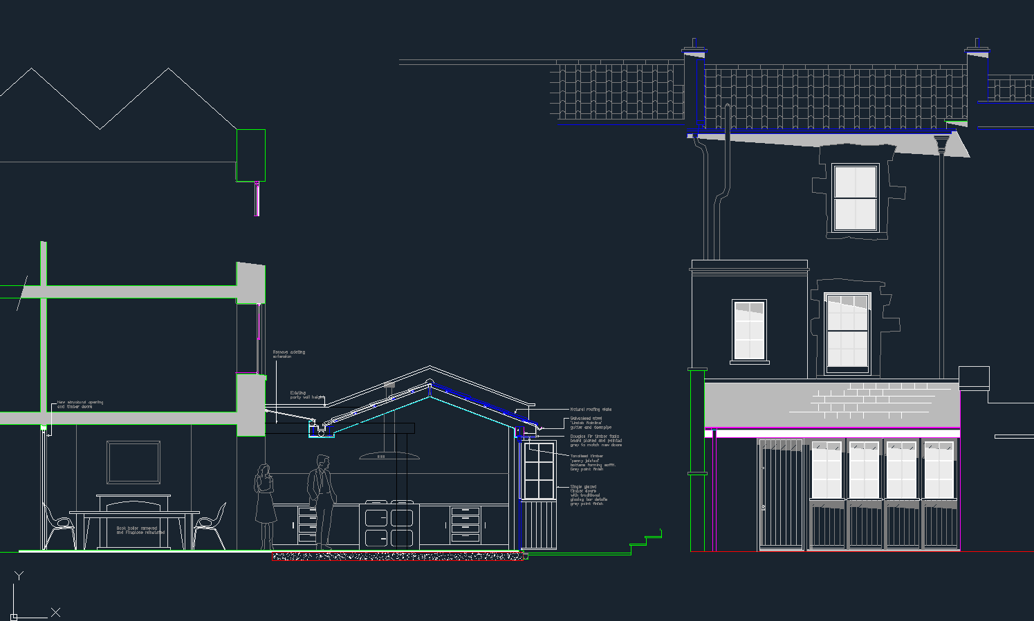 REAR EXTENSION, GRADE II LISTED DWELLING, LAMBRIDGE PLACE, BATH UK
