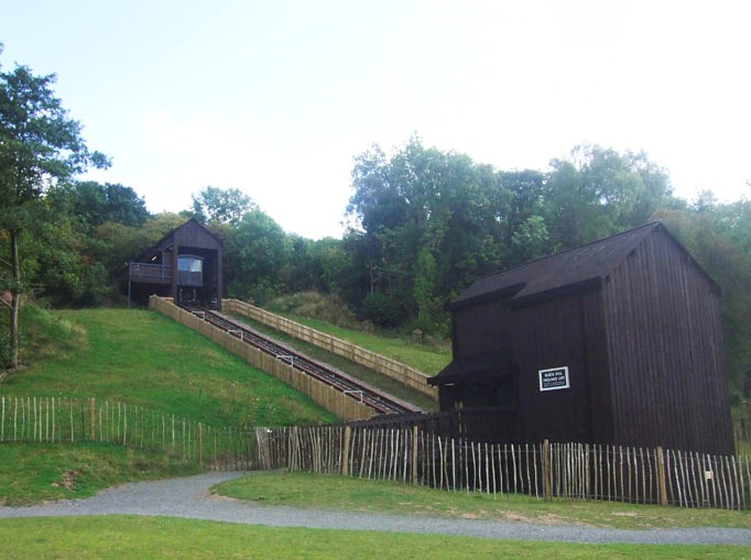 FUNICULAR RAILWAY NEW BUILD, BLISTS HILL, IRONBRIDGE GORGE, UK