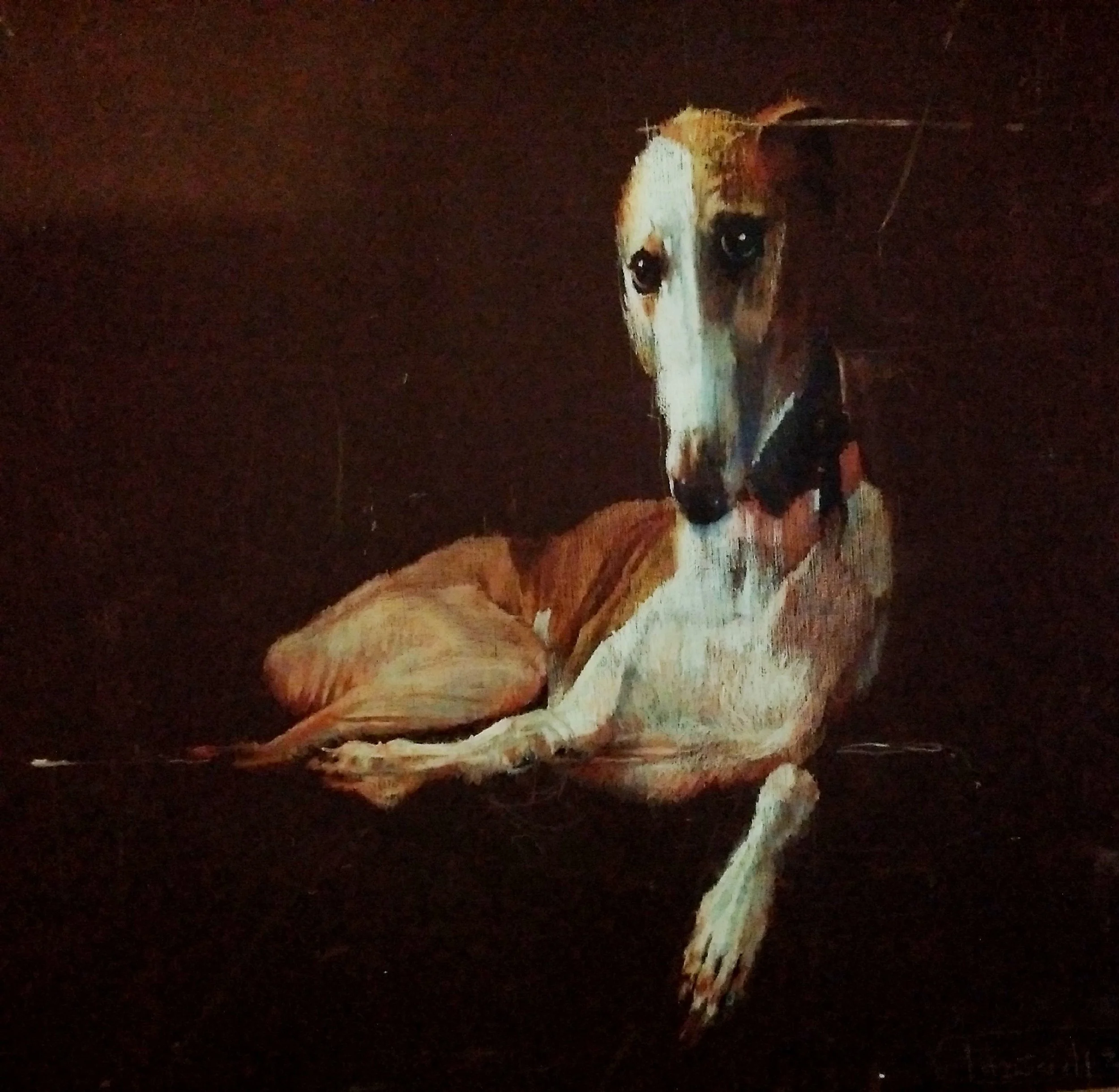 Michael FitzGerald 'WHIPPET' pencil on board 51 x 61cm shortlisted for Jerwood Drawing Prize 2016 SOLD
