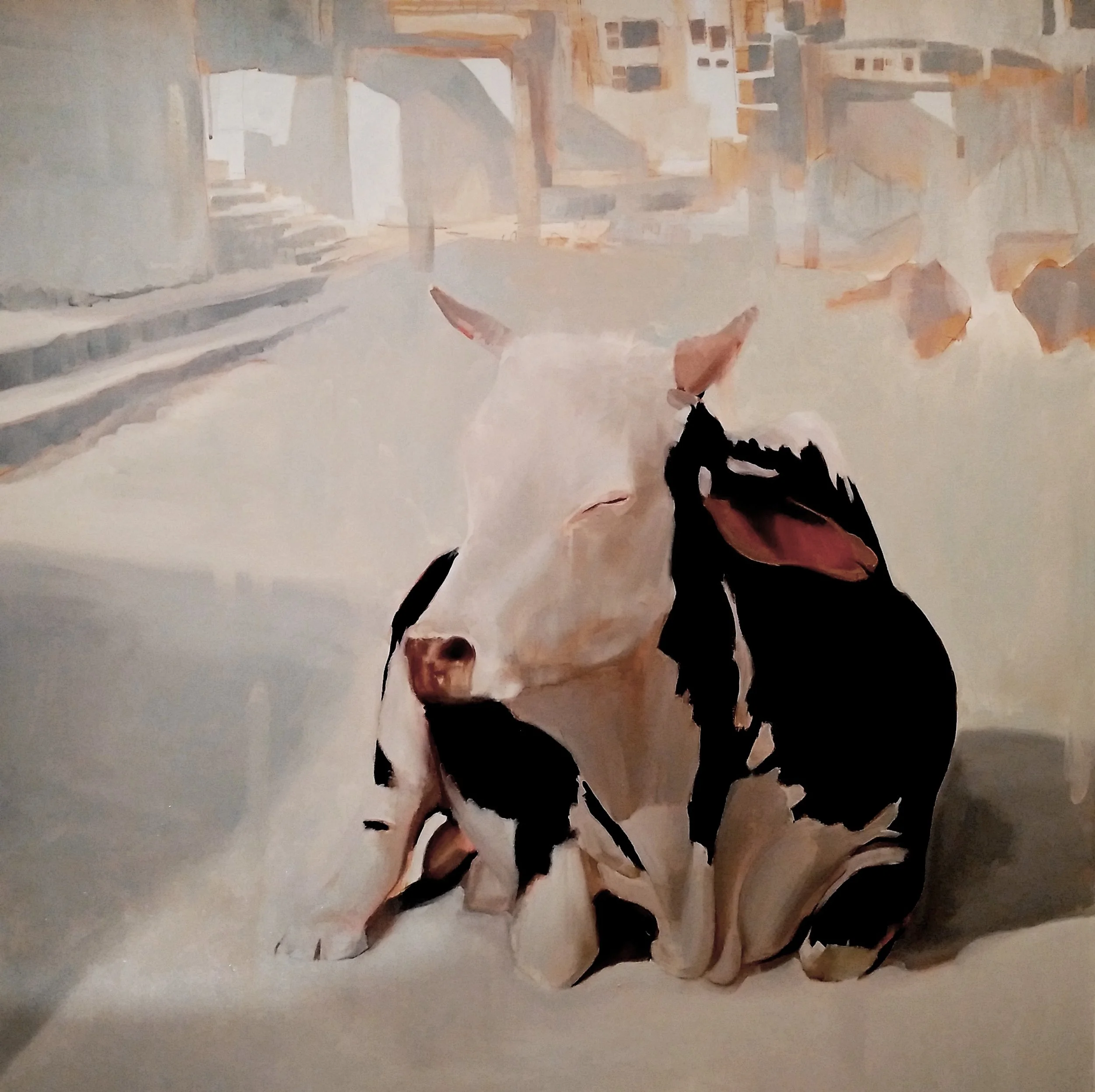 Bull sleeps Varanasi beach DSW submit 1.jpg