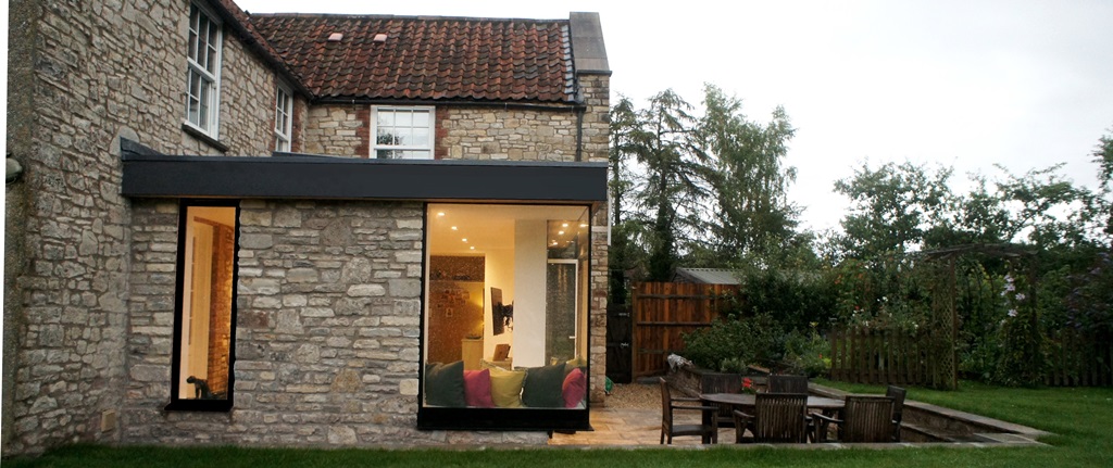 ROCK COTTAGE, Chew Stoke. Contemporary addition; Green Belt + Conservation Area. Completed Summer 2017