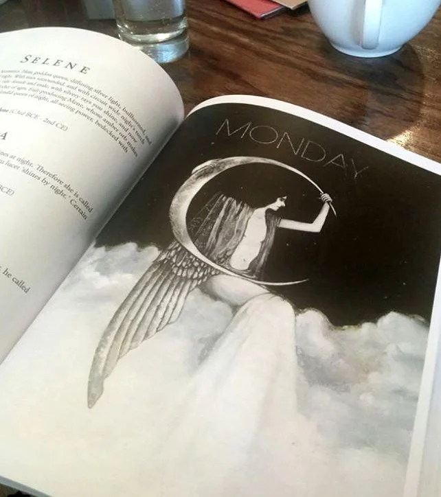 Illustration of Monday for the book 'Order of The Days', Published by A. Keck Press