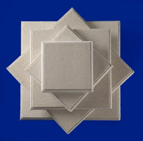 Ceramic foam filters of SELEE® structure are available in sizes from 225mm to 660mm (9 inches to 26 inches) square and a wide range of pore sizes.