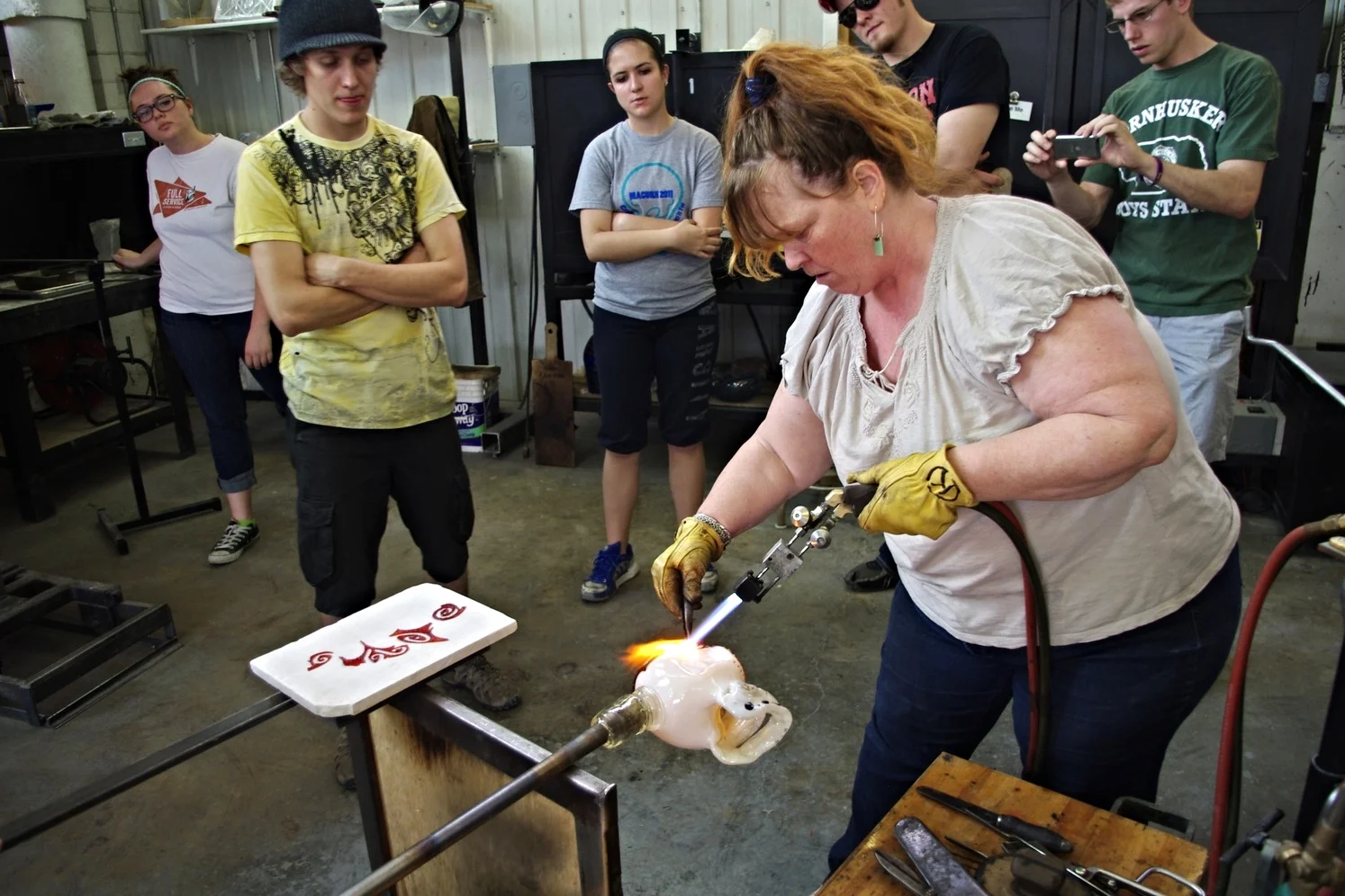 visiting artists Karen Willenbrink-Johnsen and Jasen Johnsen, 2013