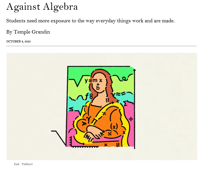 The Atlantic: Against Algebra