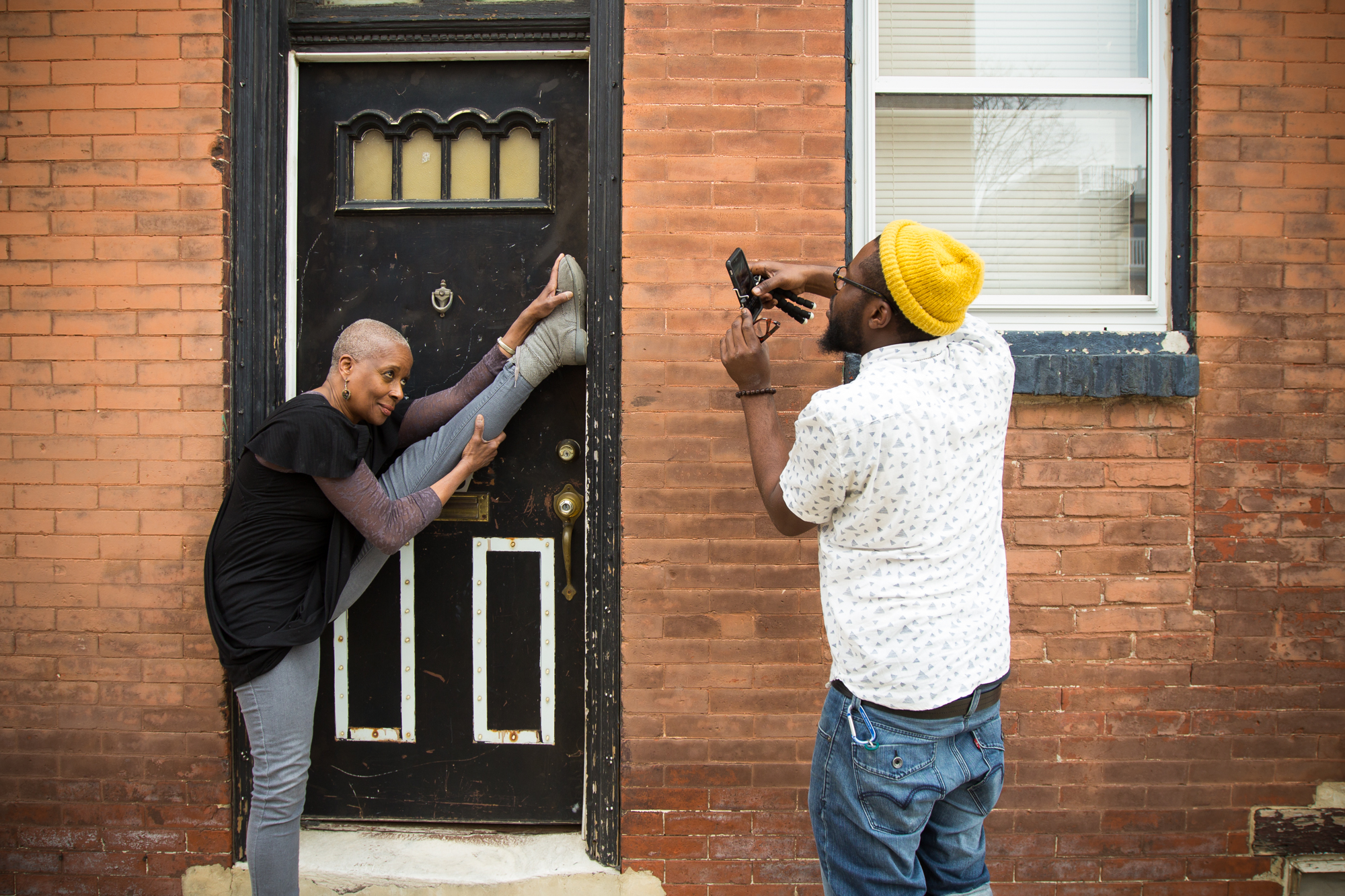 Point Breeze resident Rhonda Moore poses for photos during the third and final workshop of The Redline Project on March 12, 2016.&nbsp;Moore teaches Ballroom dancing to elementary students in Philadelphia and is also a dance faculty member at Temple