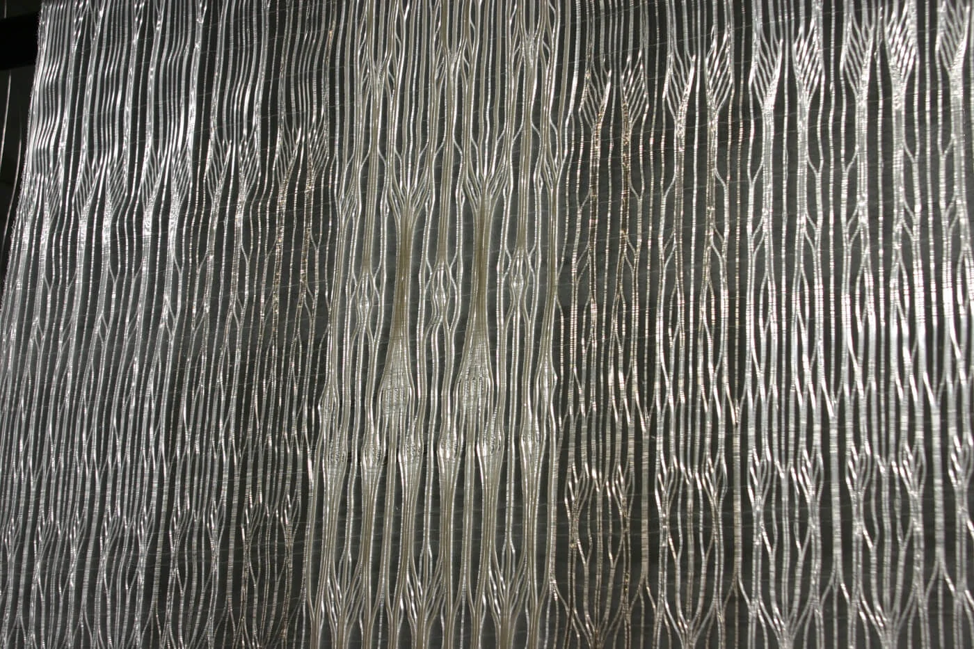 X-Ray Vault Series I; detail 2014 nylon monofilament, rayon and iridescent threads 155 x 68cm POA