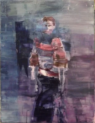 O. T. /  Acryl und Öl auf Leinwand / 82 x 62 cm