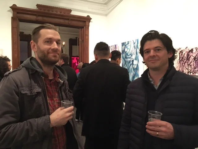 Alex Scott, Board Member of the DGT Alumni Association, and Chase Hill, President of the DGT Foundation enjoy the final evening of "When You Got It You Got It.