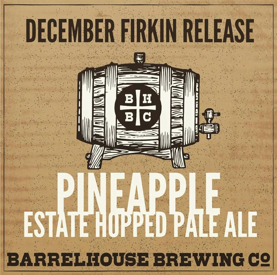 This month our Firkin wizard, Ryan Fagen, infused our incredibly limited Estate Hopped Pale Ale with fresh juicy pineapples. Boom. Mind-blowing! Get some at 4pm this Thursday at our SLO Speakeasy and all-day Saturday at our Brewery & Beer Gardens in Paso Robles. Cheers! 