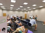 Audience listing to Lia’s Story
