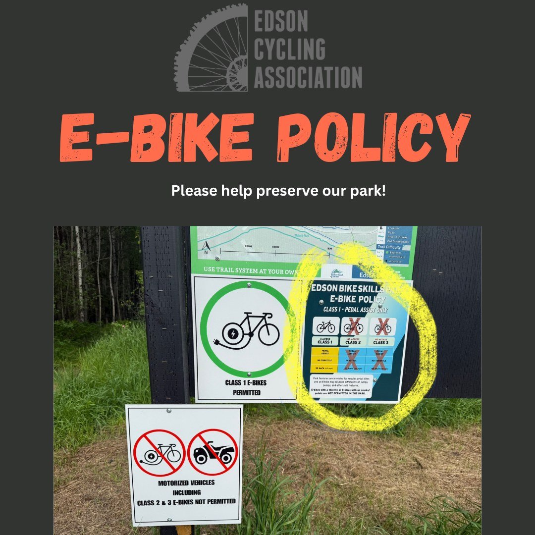 ๐ด‍โ๏ธ EDSON BIKE SKILLS PARK - E-BIKE POLICY โ ๏ธ
๐ข Class 1 Pedal Assist ONLY is allowed in the park.
To keep our park safe and fun for all riders, please note the following:
โ
PERMITTED:
Class 1 E-Bikes ONLY (Pedal Assist, No Throttle)
โ NOT