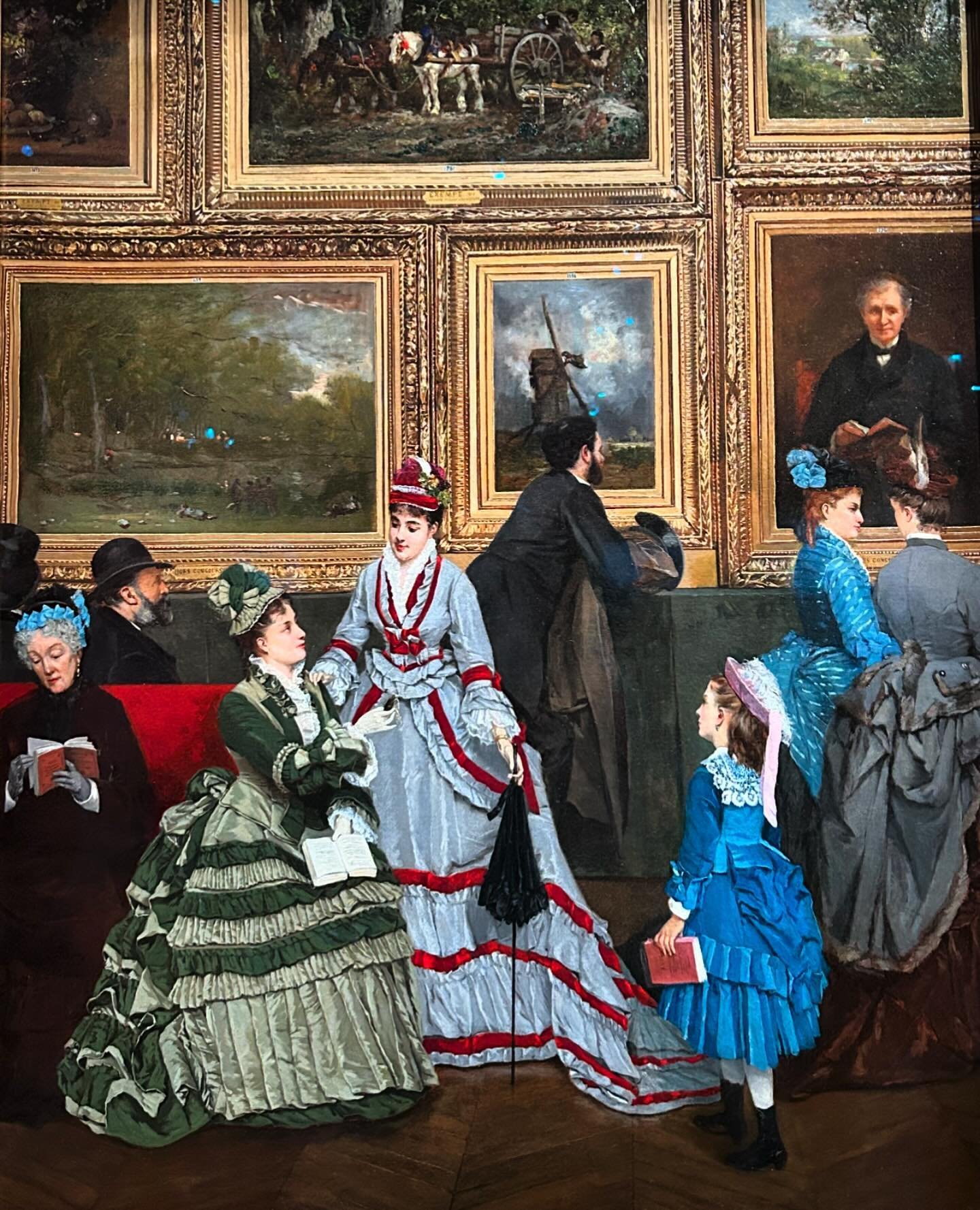 Camille Cabaillot-Lassalle, The Salon of 1874. As seen in #Paris1874 at #museedorsay 150 years ago today the Impressionists took on the Salon by mounting their first independent exhibition!  #impressionism #150impressionisme #firstimpressions 😉