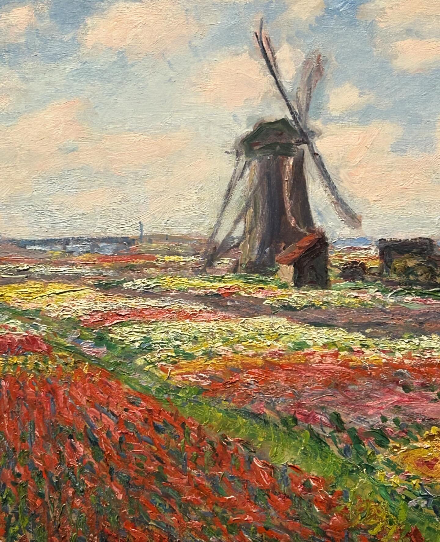 Claude Monet, Tulip Fields in Holland, 1886 (detail). #happyeaster #monet #museedorsay #impressionism 🌷🐇🌷