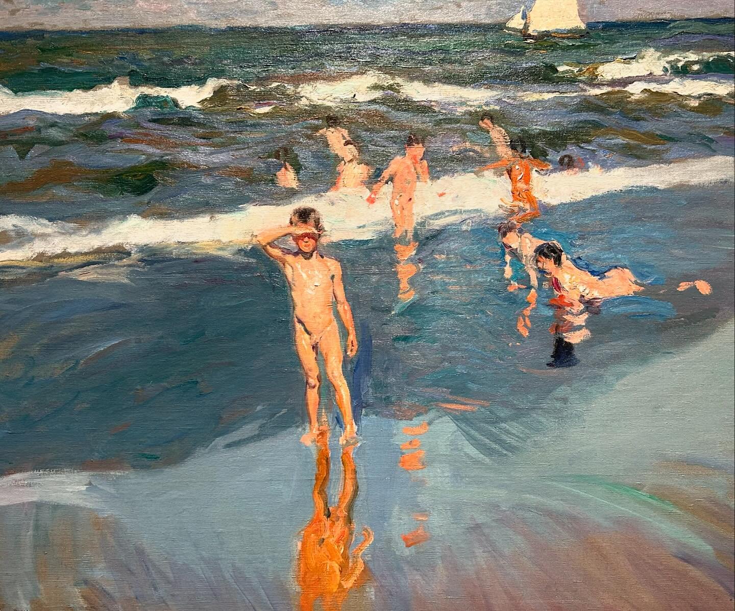 Vamos a la playa with Sorolla at &ldquo;Sorolla: Cien a&ntilde;os de modernidad&rdquo; #galeriacoleccionesreales #sorolla #centenariosorolla @lightartexhibitions #vamosalaplaya