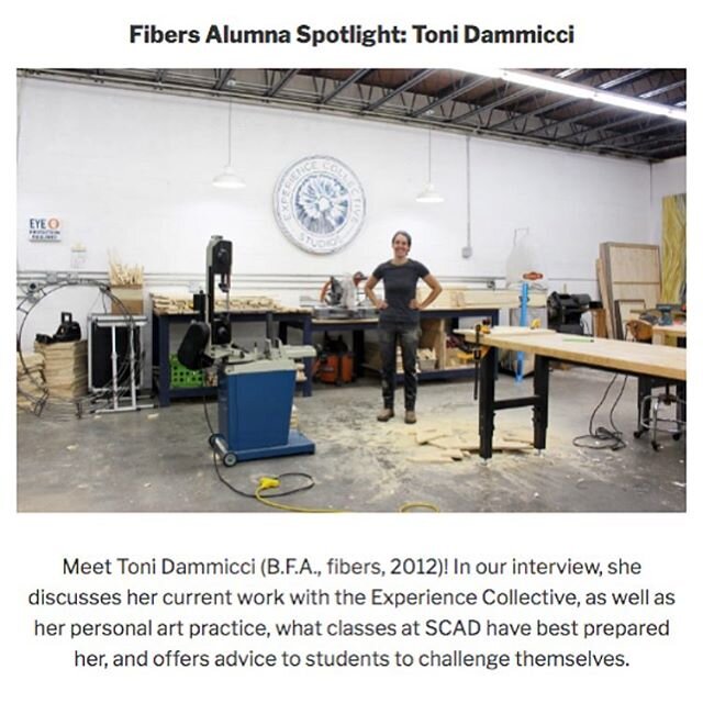 Thanks for the shoutout @scadfibers. Feeling all sorts of grateful for the people in my life and the things I get to call work. Check out the interview, link in profile ✨