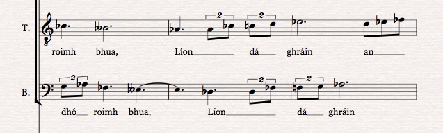 Check out those delish double flats. Might change the whole passage to sharps, but where’s the challenge in that?