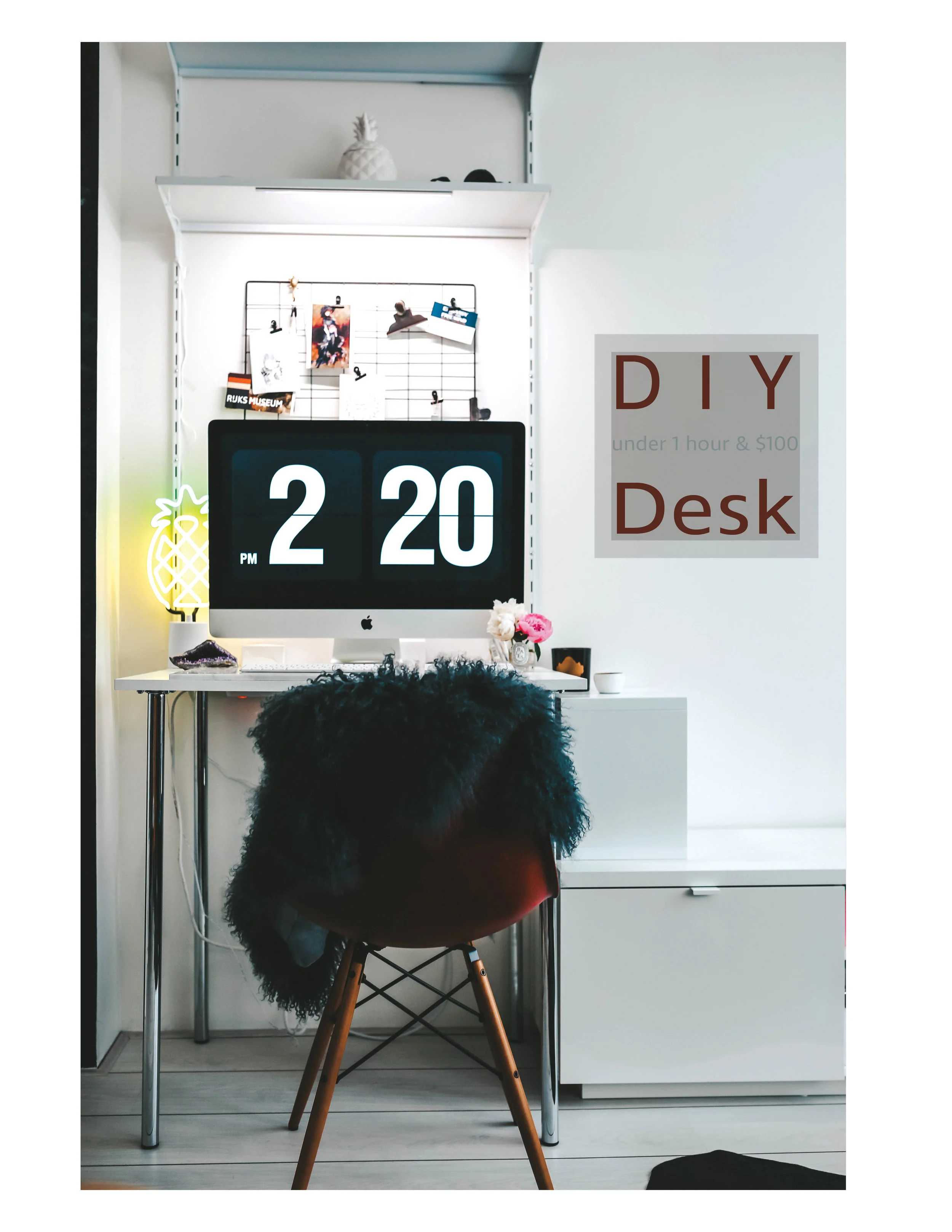 DIY Home Office Desk- Under €100 