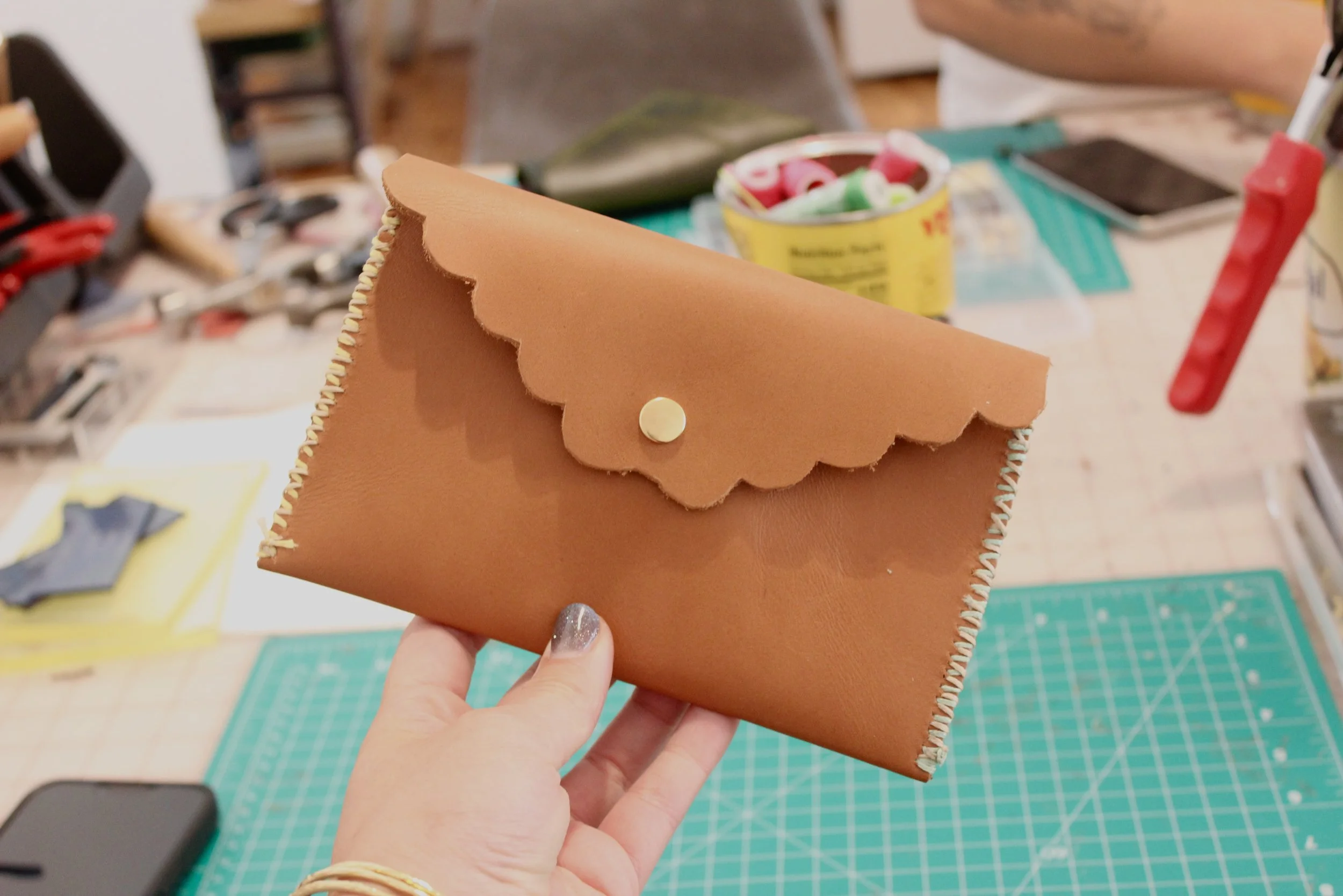Wallet making leather workshop Chicago