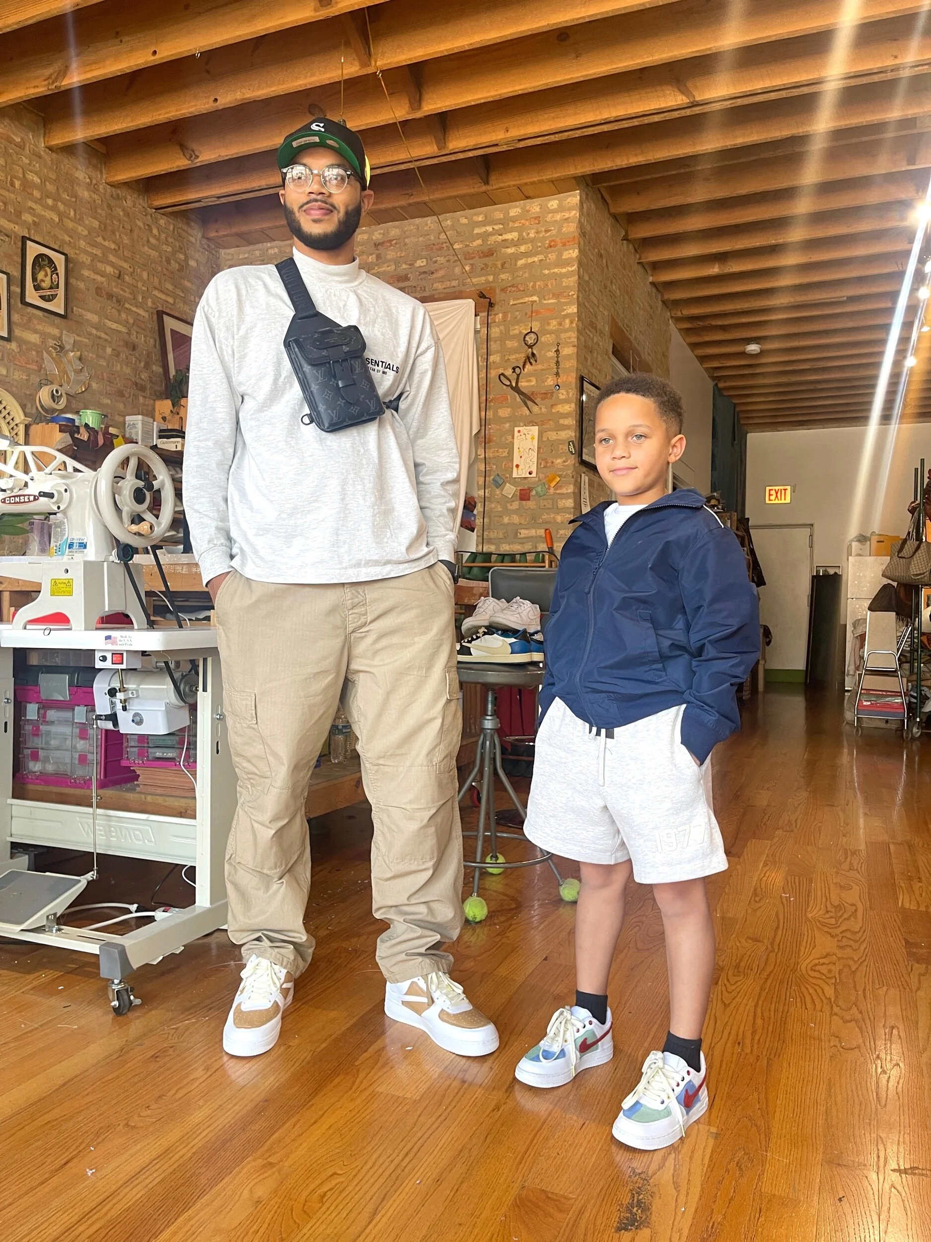 Father son sneaker making class workshop. Father's day gifting ideas
