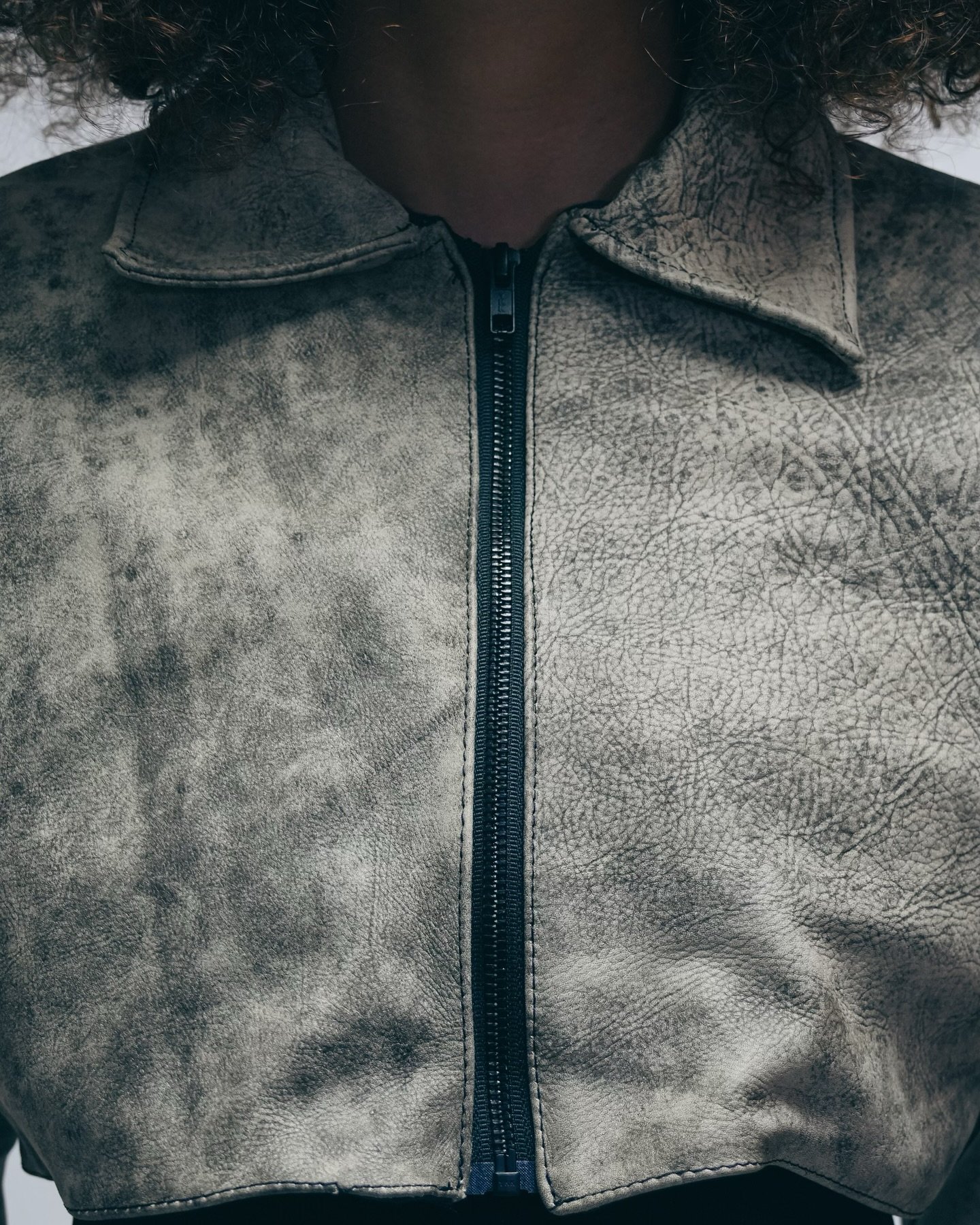 Black Pebble Leather Jacket Close-ups &spades;️🕷️🖤