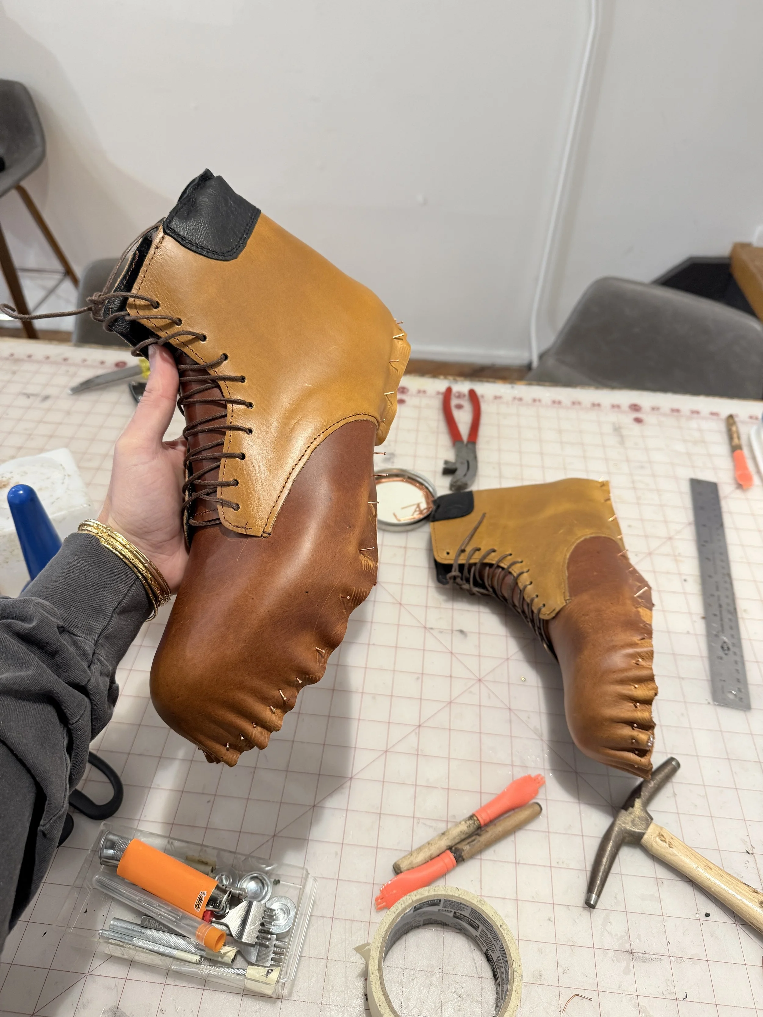 making leather boots