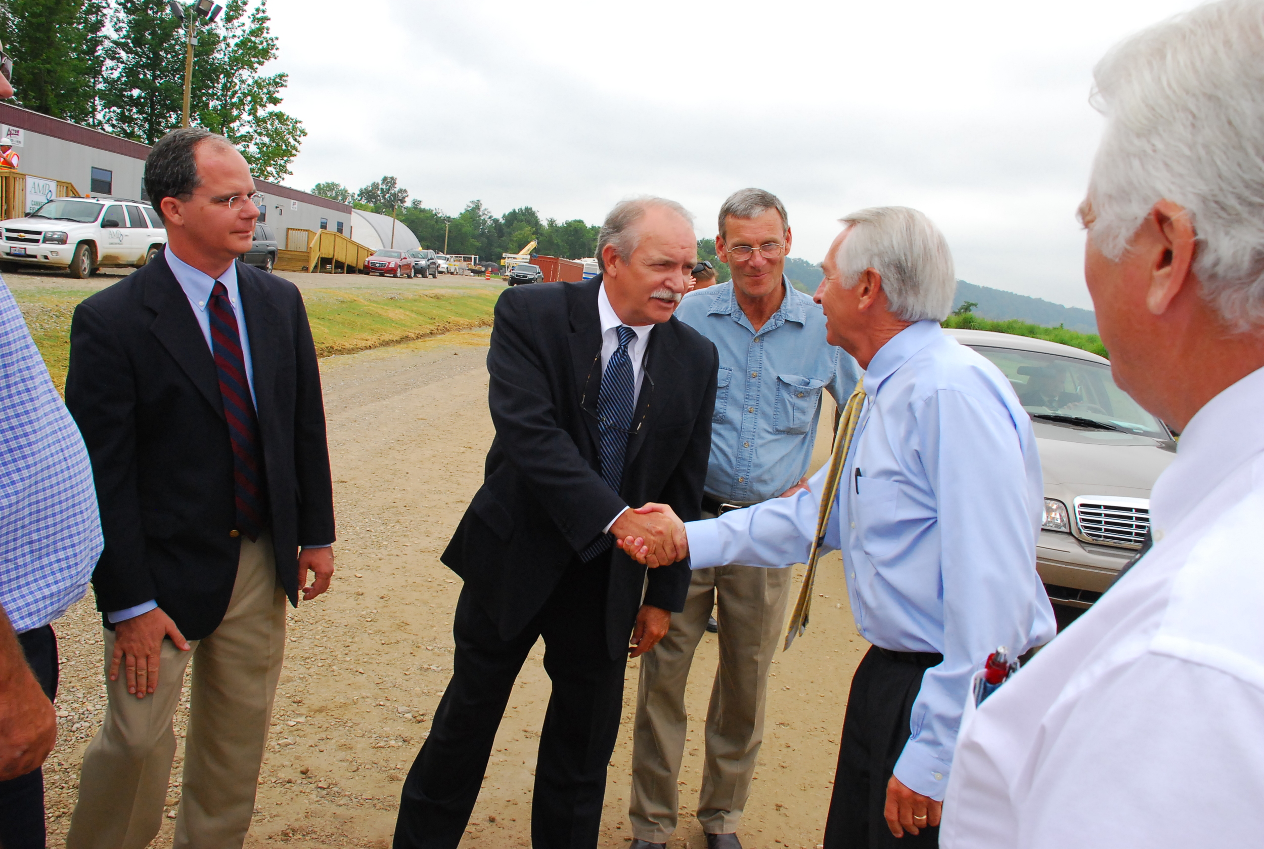 Mike with Governor Steve Beshear in 2009 after a meeting supporting the Industrial Foundation.