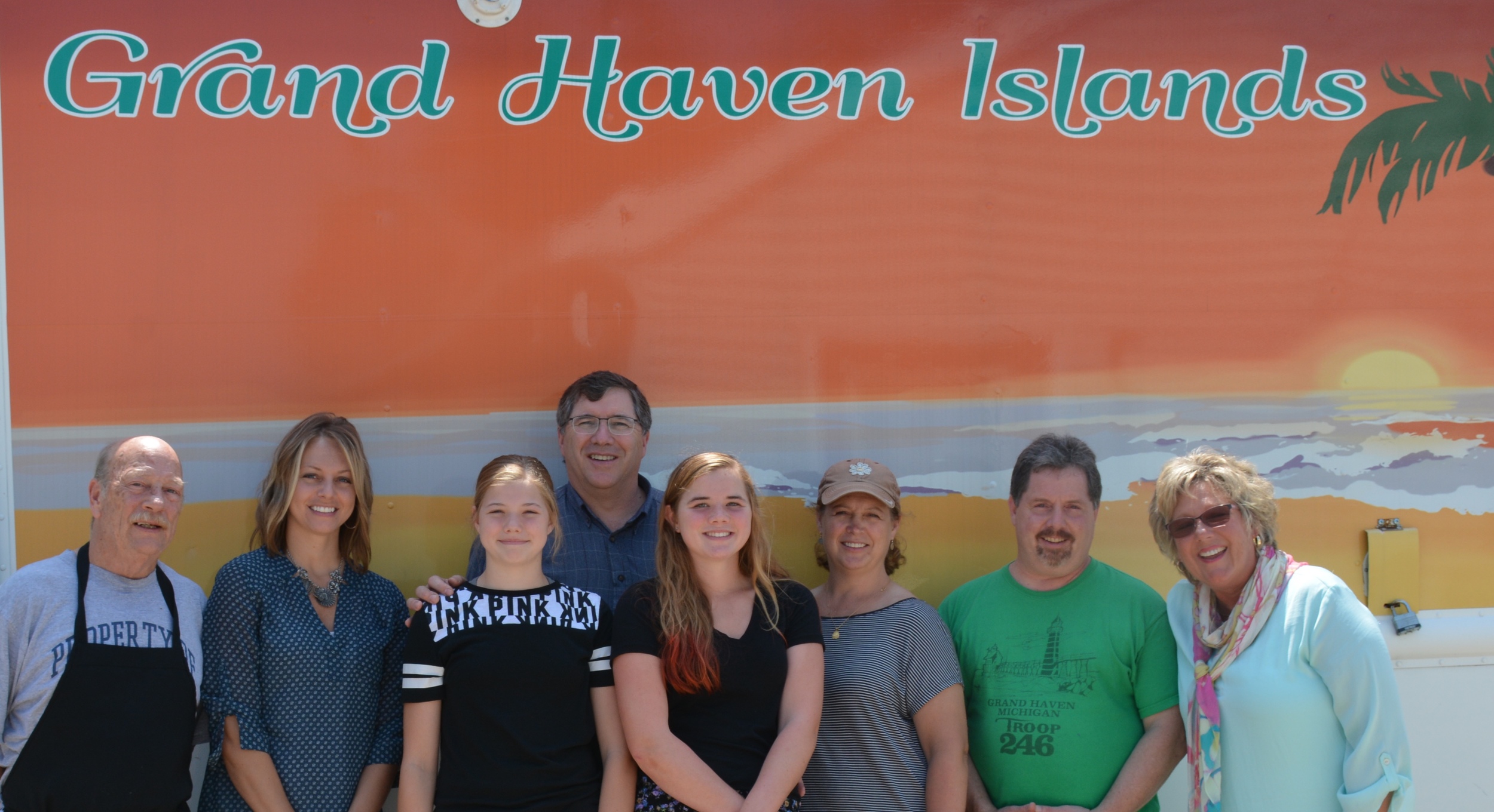 A few of our dental family at Grand Haven Island. Pictured with restaurant owner's, Bob Latour and Mark Jahsen. We had a great time!